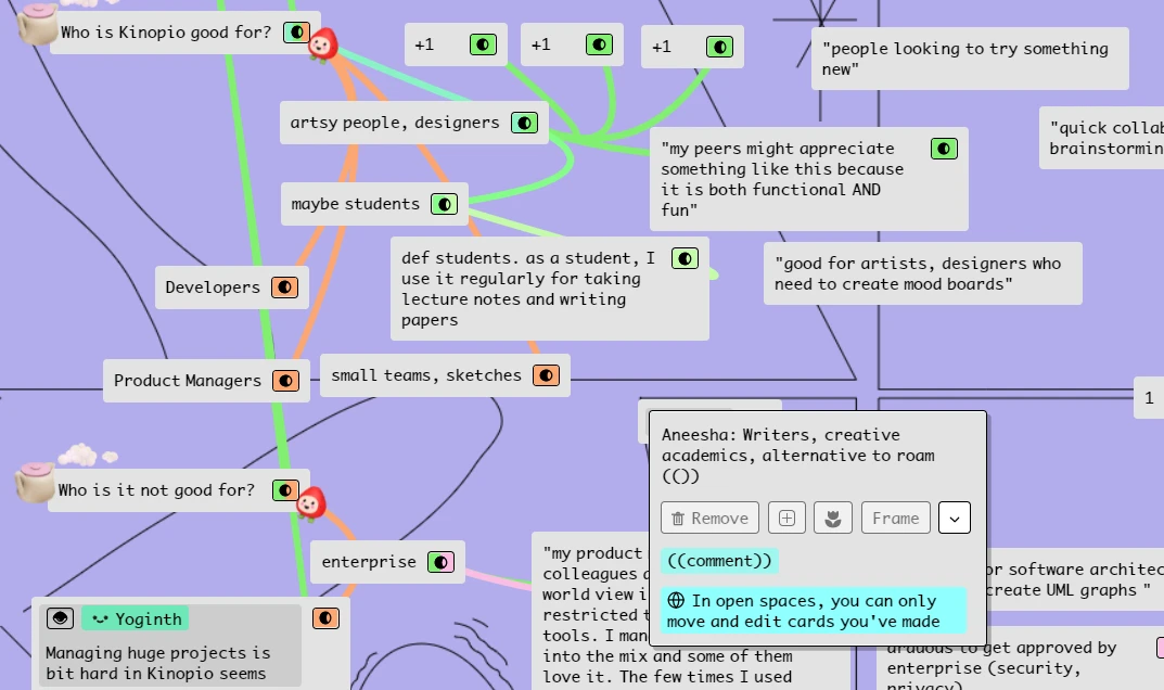 kinopio, productivity, visualisation, tools